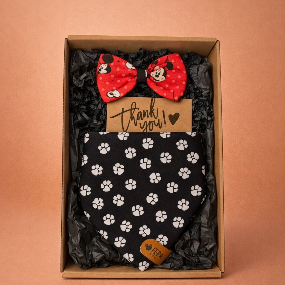 Reversible Pet Bandana | 8" Neck | Handmade 100% Cotton | Mystery Reverse Side | - Picture 3 of 4